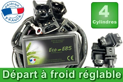 BMTECH ELECTRONIC Boitier Conversion E85 - 4 cylindres Bosch EV1 - Bioéthanol FlexFuel Kit Ethanol