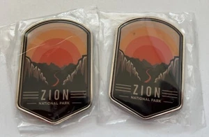 Zion National Park Magnets Sunset Travel 2 Piece Fridge Magnet 2.5”Souvenir - Picture 1 of 3