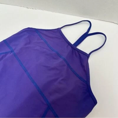 Camiseta sin mangas Lija púrpura con correa trasera deportiva mezcla de nailon talla pequeña tenis pickleball Foto 1 de 4
