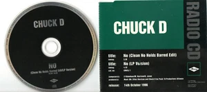 CHUCK D - NO (RADIO CD) (CD SINGLE) VERY GOOD CONDITION!! RARE CD PROMO!!!  - Picture 1 of 1