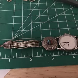 Sterling Carolyn Pollack Orologio Bracciale Concho, Mosaico Bellezza Turchese - Foto 1 di 11