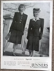 1944 DAMENMODE: Zeitschriftenanzeige für JENNERS of Princes Street, EDINBURGH - Bild 1 von 1