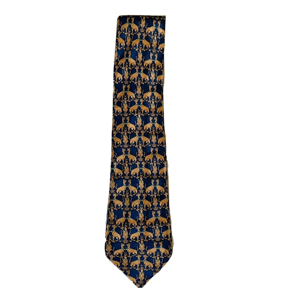 [VINTAGE ‘98, RARE] Men's Novelty Scooby Doo 100% Silk Neck Tie - Blue - Image 1 of 3