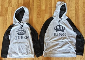 King & Queen Paar passender Hoodie Kapuzenpullover Sweatshirt Jubiläum Liebe - Bild 1 von 1