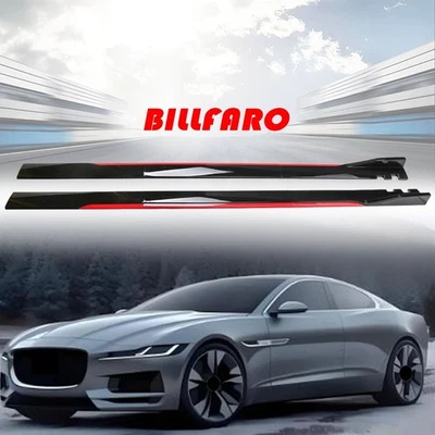 For Jaguar XF XJ 2009-2023 86.6" Car Side Skirt Extension Splitter Lip Body Kit - Image 1 of 4