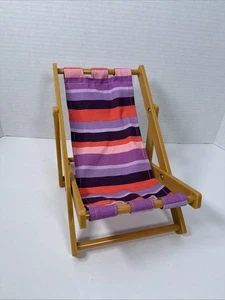 American Girl Puppe OG Our Generation klappbarer Sling Back Strandkorb Zubehör - Bild 1 von 9