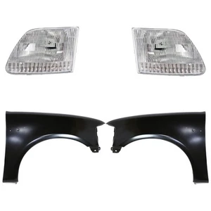 Fender and Headlight Kit For 97-2003 Ford F-150 Primed Front Left and Right - Picture 1 of 19
