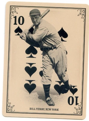 2013 Panini Золотой век игральные карты Билл Терри черный 10 клубов Нью-Йорк - Изображение 1 из 2