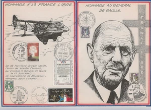 CD7 / DOCUMENT PHILATELIQUE / FORMAT 21 par 29,7 CM / CHARLES DE GAULLE - Picture 1 of 1