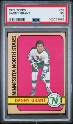 1972 TOPPS #39 DANNY GRANT PSA 7 - Image 1 of 2
