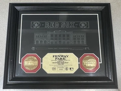 🔥🔥Placa conmemorativa de vidrio grabado y medallón de Boston Red Sox Fenway Park🔥🔥 Foto 1 de 4