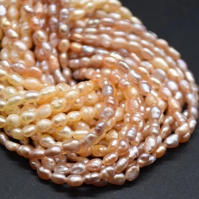 Freshwater Pearls, Baroque Seed Keshi, Peach Pink, Purple, 13'', for Jewellery - Image 1 of 4