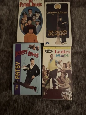 Jerry Lewis VHS Tapes Ladies Man, The Patsy, Delicate Delinquent,  Family Jewels - Image 1 of 2