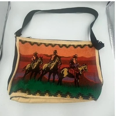 Bolso de Mano Cartera Rancho Caballos Vaqueros Manta Sillín El Paso Foto 1 de 4