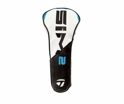 TaylorMade Golf 2021 SIM2 Fairway Wood Head Cover - Black/White/Blue - Image 1 of 2