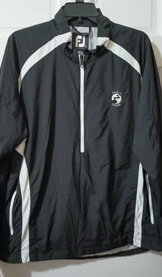 FootJoy Golf Jacket 1/2 Zip Black White Pablo Creek Club FL Private Course Large - Image 1 of 4
