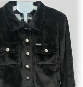 Dixxon Flannel Co. Shacket Womens Small Black Soft Shepra Pockets Button Front - Picture 1 of 8
