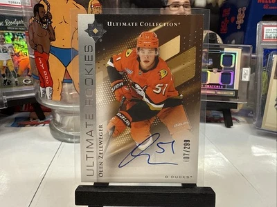 24-25 UD Ultimate Rookies Olen Zellweger Autograph  - Image 1 of 2