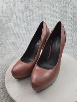 Женские туфли-лодочки Elizabeth and James размер 9B коричневая кожа на платформе высокий каблук 5,25 дюйма - Изображение 1 из 4