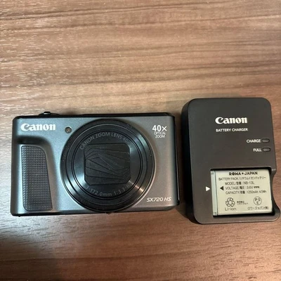 [Exc+] Canon PowerShot SX720 HS Black Digital Camera Tested w/ 2 batteries, etc - Image 1 of 4