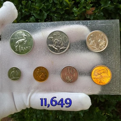 Sudáfrica 1989 sin circular juego como nuevo 1 borde - 1 centavo níquel cobre el año pasado Foto 1 de 4