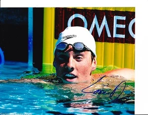 2012 USA GOLD MEDAL OLYMPIC SWIMMER CONOR DWYER SIGNED IN WATER 8X10 - Picture 1 of 1