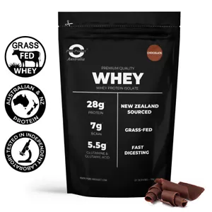 1KG WHEY PROTEIN ISOLATE Australian Whey Grass Fed WPI CHOCOLATE - Picture 1 of 5