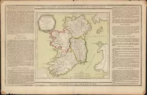 1790 Ireland by Desnos & de la Tour - Irlanda - 20"" x 12,9"" mapa antiguo - Imagen 1 de 5