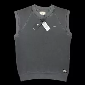 G-Star Raw Pullover Weste Herren klein schwarz Logo Rundhalsausschnitt Pullover NEU MIT ETIKETT $ 90 - Bild 1 von 13
