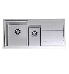 Clark Pete Evans Range 1.5 End Bowl Stainless Steel Sink Lifetime Warranty 6630 - Picture 1 of 10