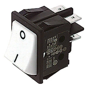 Interruttore a bilanciere 220V 16A bipolare con tasto bianco 12V switch 31x20 - Picture 1 of 2