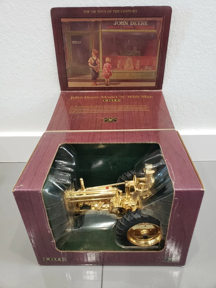 RARO 1/16 John Deere Modelo A con Hombre "Edición Dorada" Tractor por ERTL ¡Con Caja! Foto 1 de 4