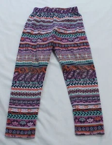 Emily Rose Kid's Girl's Floral Tribal Pattern Leggings AC9 Multicolor Size 4 - Picture 1 of 4