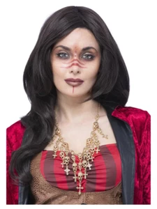 Deluxe Metal Voodoo Skull Necklace Adults Halloween Fancy Dress Steam Punk - Picture 1 of 1