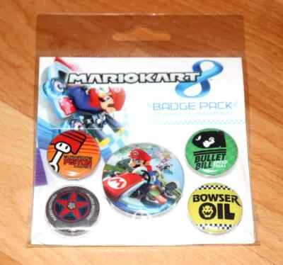 Super Mario Kart 8 Official Nintendo Badge Pack Set - Image 1 of 4