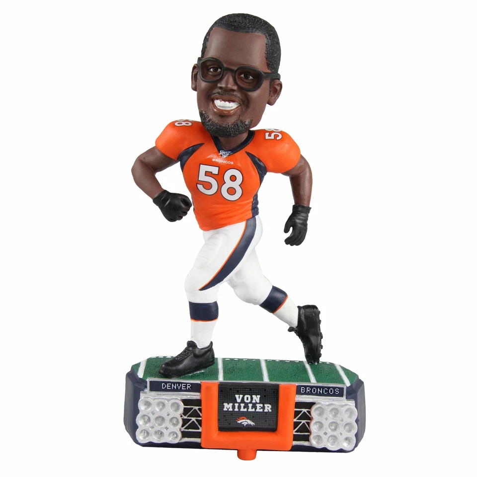 Von Miller Denver Broncos Stadium Lights Edición Especial Bobblehead NFL Foto 1 de 1
