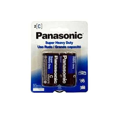 2 Pack Panasonic UM-2NPA/2B Super Heavy Duty C Batteries - Image 1 of 2