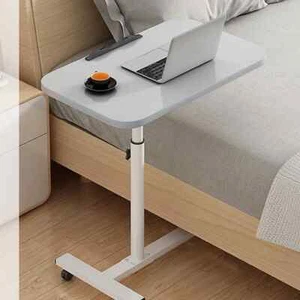 Over Bed Chair Table Hospital Overbed Mobile Height Adjustable Laptop Tray Stand - Picture 1 of 14