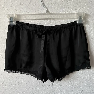 H&M Negro Lencería Pantalones Cortos Encaje Ribete Elástico Cintura XS Niño Pantalones Cortos Foto 1 de 4