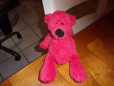 Ganz 10" plush red big nose black bear teddy lovey soft