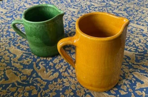 Pair of Pitchers FRENCH POTTERY Poterie Mont Rachas - Picture 1 of 17
