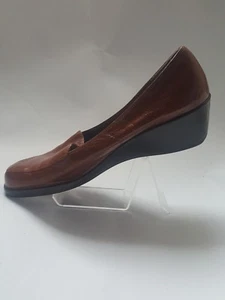 Aerosoles Wedges Loafers Slip-ons Women's Shoes Size 8.5 M Brown Leather - Picture 1 of 11
