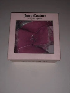 Juicy Couture Baby Girl Crib Shoes ~Baby Burbank ~Pink & Silver-Faux Fur~ Size 3 - Picture 1 of 4
