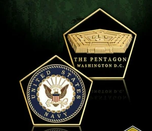 MONEDA DESAFÍO FORMA PENTÁGONO MARINO 1,75" - Imagen 1 de 1