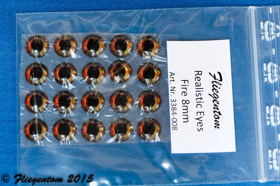 Fliegentom 3384 Realistic Eyes  Farbe: Fire (3D Epoxy Eyes, Living Eyes) 20Stüc - Bild 1 von 2