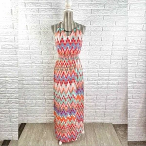 Maxi Vestido Maurices Multicolor Estampado Chevron Talla Pequeña - Imagen 1 de 9