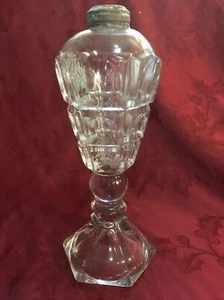 Antique Pressed Glass Oil Lamp C.1830-1850 - Picture 1 of 13
