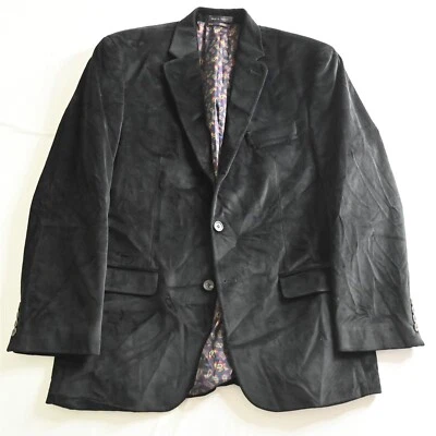 Chaps Ralph Lauren 42R Black Velvet Mens Blazer Suit Jacket Sport Coat - Image 1 of 4