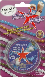 Pepperell 0.7mm Stretch Magic Bead and Jewelry Cord, 5m, Black (SMF-3-5) - Picture 1 of 1