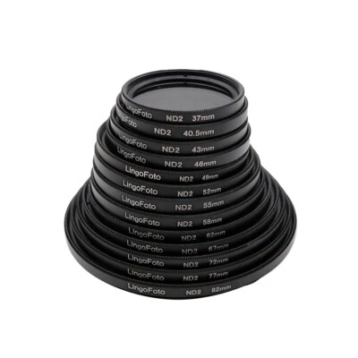 ND Filter ND2 ND4 ND8 37/40.5/43/46/49/52/55/58/62/67/72/77/82mm ND Lens Filter。 - Image 1 of 4